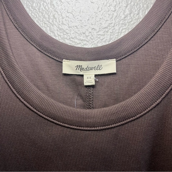 NWT Madewell (Re)generative Cotton Ribbed Scoopneck Tank XS - Picture 4 of 9